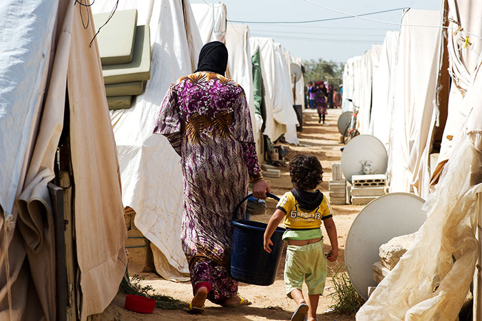 Flyktningleiren El Rahme i Libanon støttes av Kirkens Nødhjelp. 