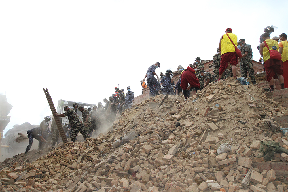 Ødeleggelsene i Nepal er enorme.