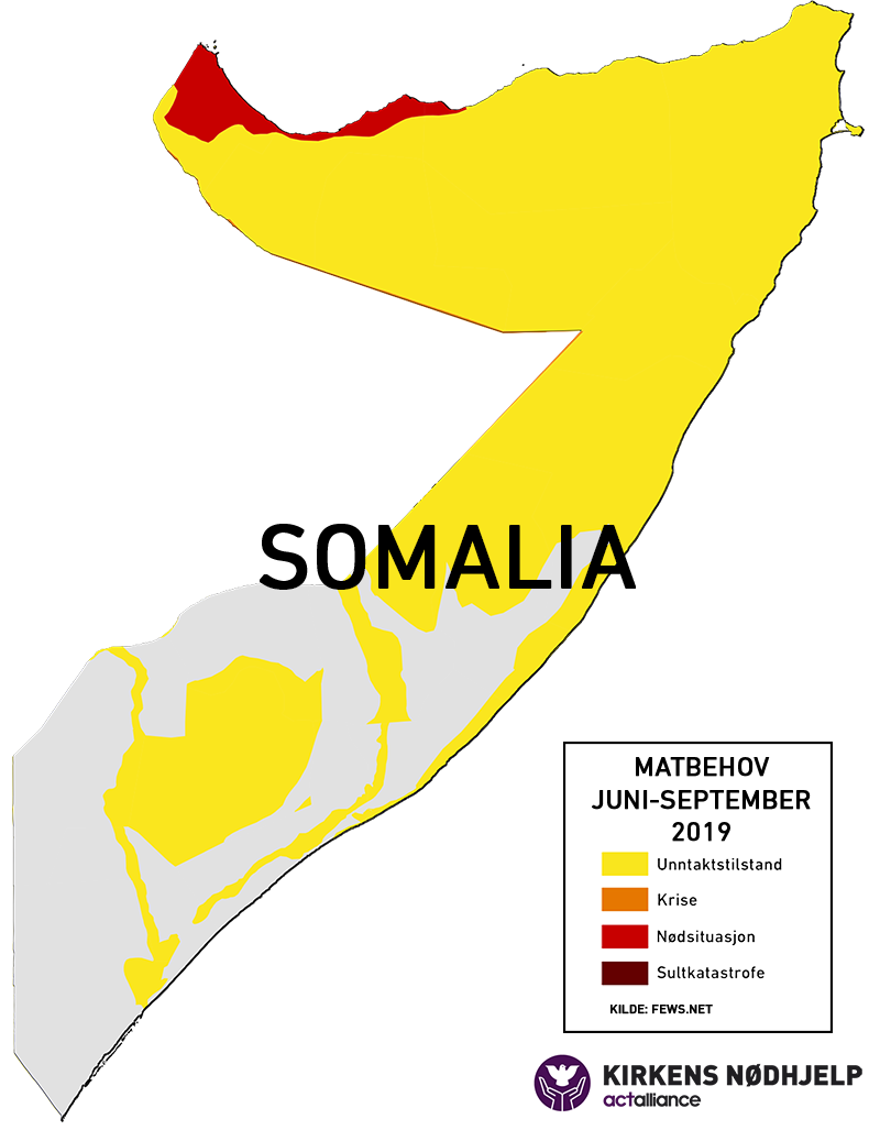 Kart over Somalia