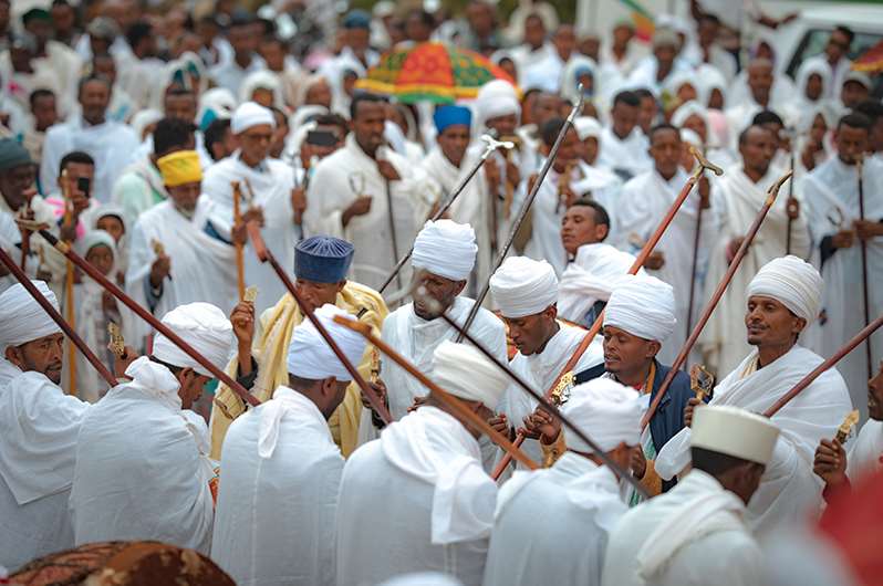 Under reisen til Etiopia opplevde Silje feiringen av en ortodoks religiøs høytid.