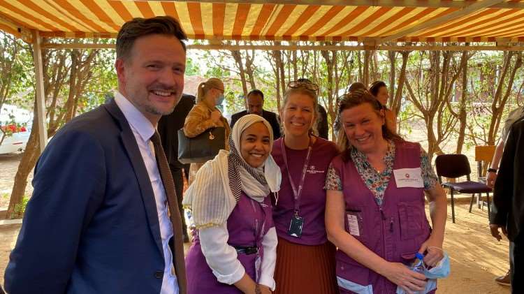 The Minister for Development Aid visits Norwegian Church Aid in Sudan