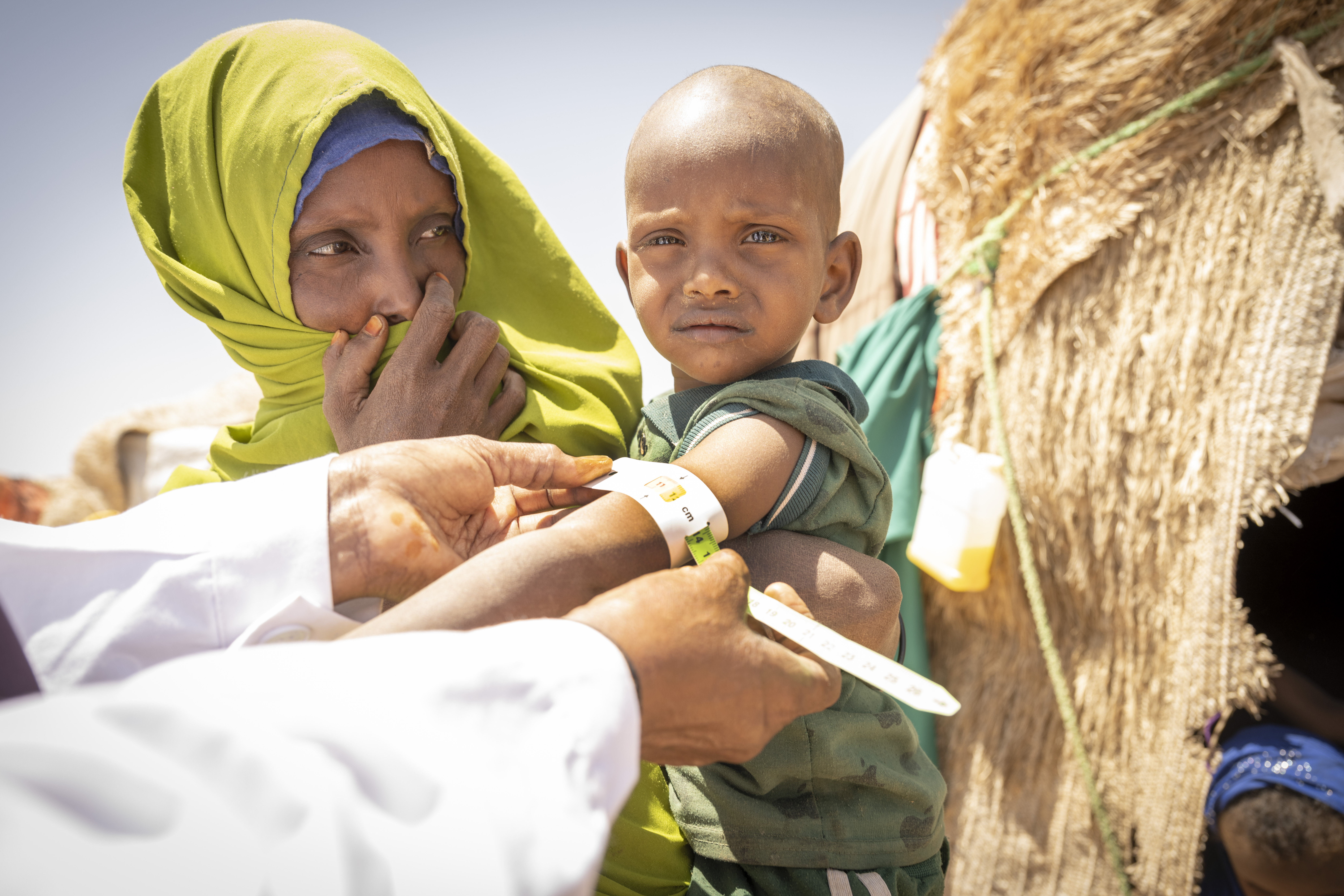 SULTKATASTROFE: «Dersom regnet nå igjen uteblir, og det ikke kommer inn massiv hjelp utenfra, vil vi miste kontrollen og se massiv død i store deler av Somalia de nærmeste månedene,» sier Dr. Hassan Isse, utsendt fra Somalias helsedepartmenet. «Her i leiren er allerede 80 prosent av barna under 5 år underernært.» FOTO: Håvard Bjelland.