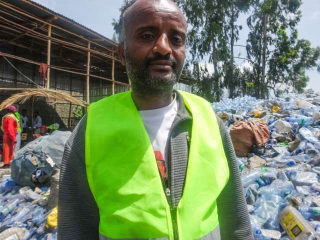 Fikru Alemu, working with plastic in Ethiopia