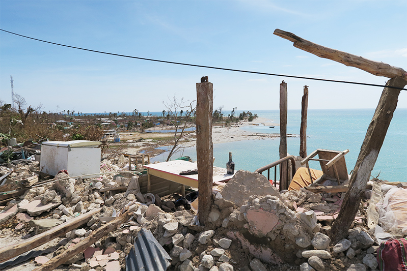 Slik så det ut i Port Salut i Haiti etter orkanen Matthew i 2016. Foto: Renata Ellingsen / Kirkens Nødhjelp.
