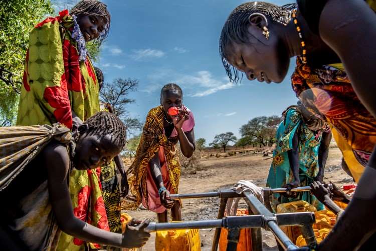 vannpost i Sør-Sudan