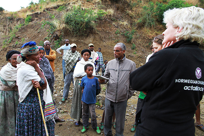 Anne-Marie Helland i Etiopia. Foto:Kirkens Nødhjelp