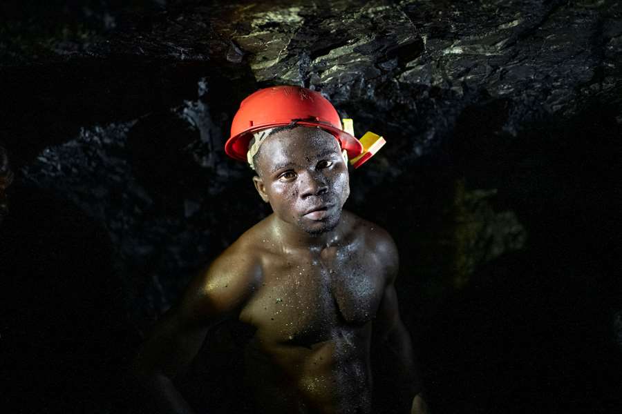 Bilde av gruvearbeider som er redd for å dø på jobb